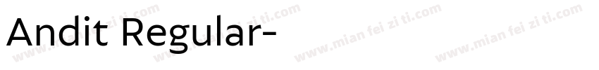 Andit Regular字体转换